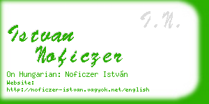istvan noficzer business card
