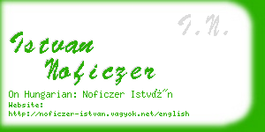 istvan noficzer business card